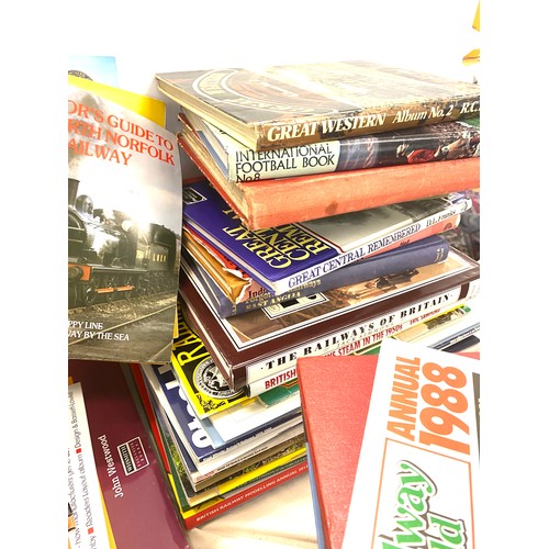 403 - Large quantity of Railway books and magazines in wooden storage box