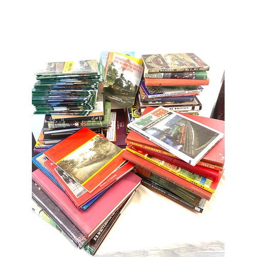 403 - Large quantity of Railway books and magazines in wooden storage box