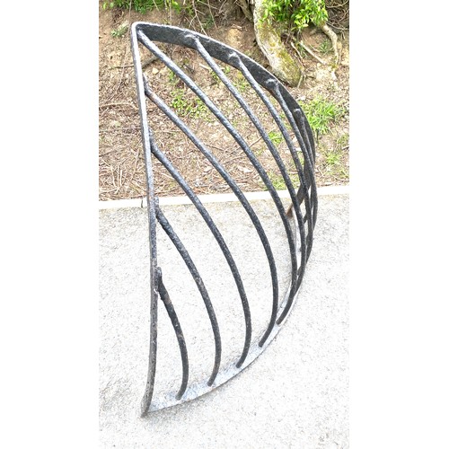 470 - Wrought iron haywaine 30 x 32 inches