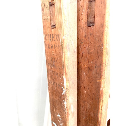 481 - Set vintage  wooden ladders Drew Clapin