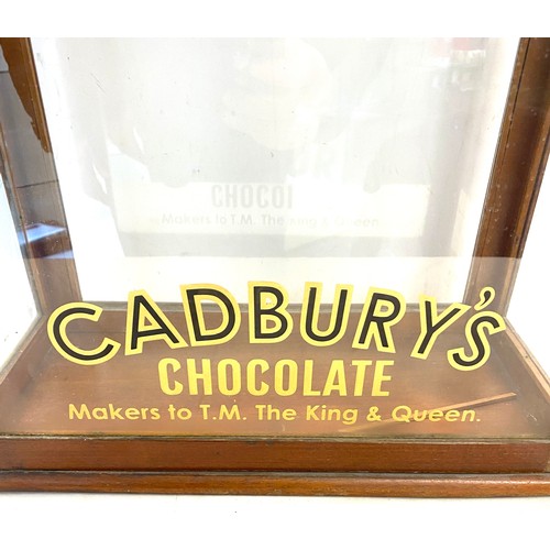 491 - Cadburys advertising case, approximate measurements: Height 16 inches, Width 17.5 in ches, Depth 9 i... 