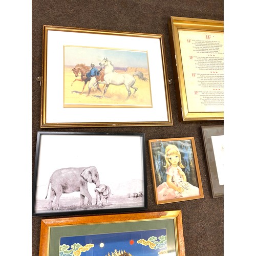 140 - Large selection of assorted framed prints/ pictures etc largest measures 21.5