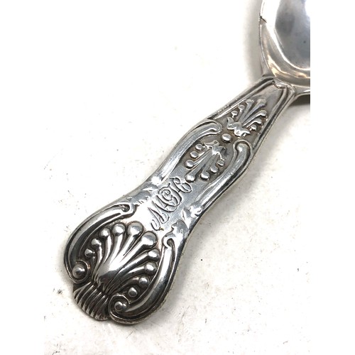 16 - Victorian silver tea caddy spoon london silver hallmarks