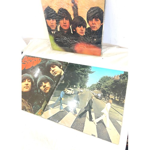 56 - 3 Beatles LP's to include Rubber sole, Abbey Road and Beatles for sale