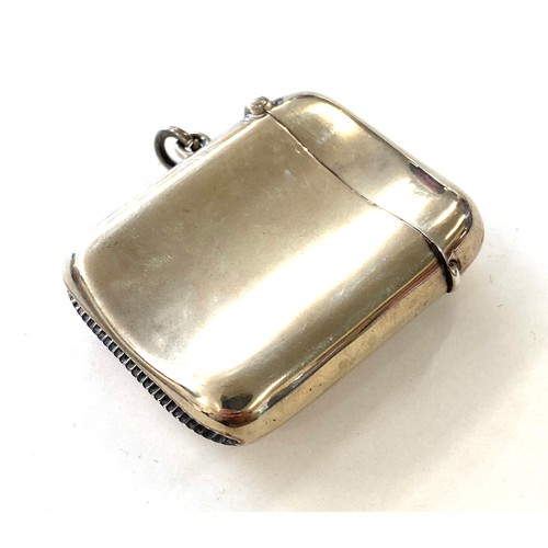 504 - Silver vesta case monogrammed and dated 1912 weight approx 54g