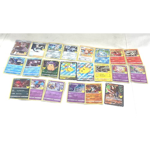 499 - Pokemon card, 25th celebration set, 1-7, 10-15,17-21,23-24, missing 8-9, 16,22,25 near complete, 25t... 