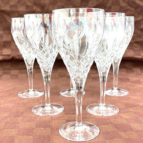 113 - 6 Royal Doulton cut glass drinking glasses, all in good overall condition