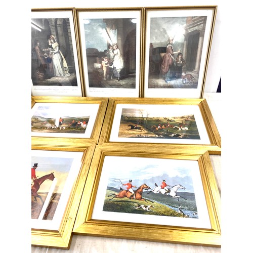 117 - 9 Framed prints each measures approx 14