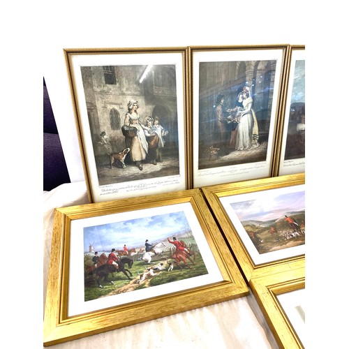 117 - 9 Framed prints each measures approx 14