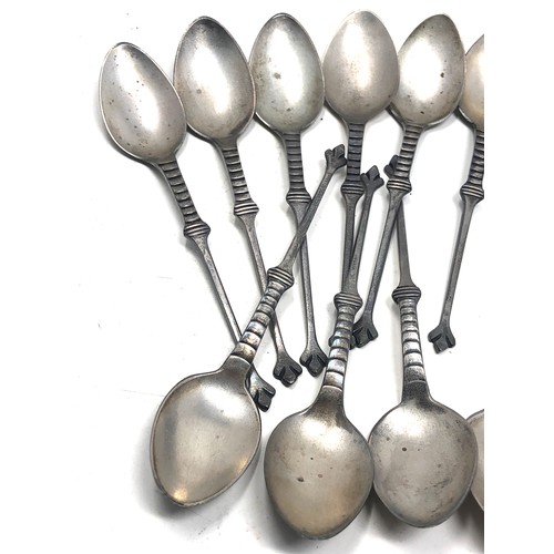 50 - 12 sterling silver tea spoons