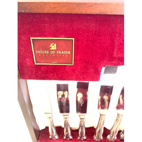 Full set of cased cutlery from the house of Fraser