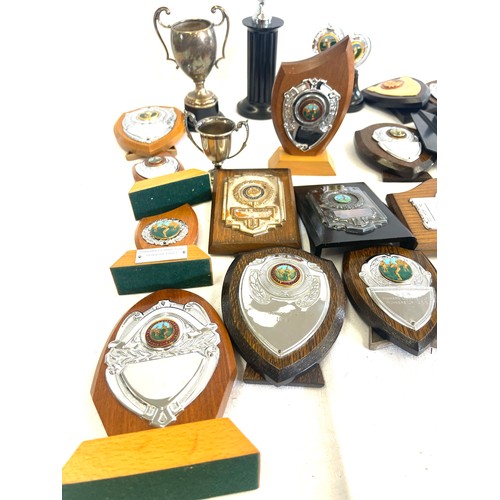 55 - Selection of silver plated trophies / plaques