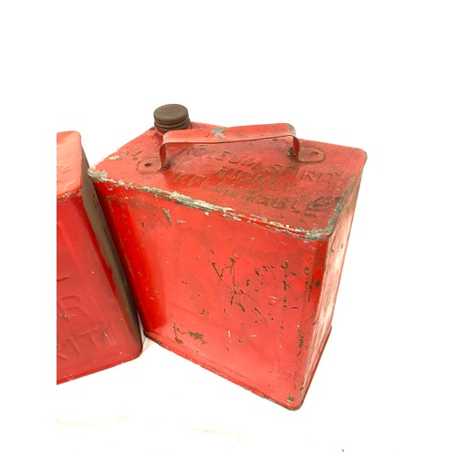 388 - 2 Vintage fuel cans, to include original Shell Motor Spirit, approximate height 13 inches