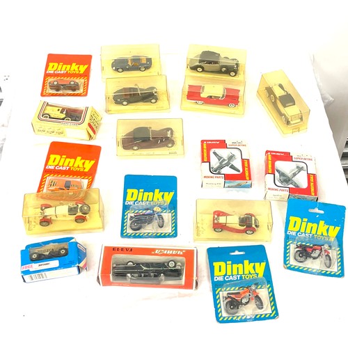 230 - Selection of die cast cars includes corgi, match box, air fix etc