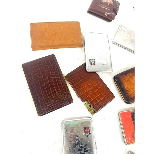 592 - Large selection of vintage cigarette cases