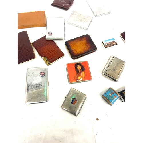 592 - Large selection of vintage cigarette cases