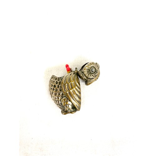 583 - Vintage owl vesta case