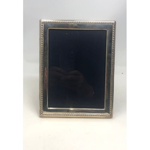 6 - Boxed Vintage silver picture frame measures approx 23cm by 18cm