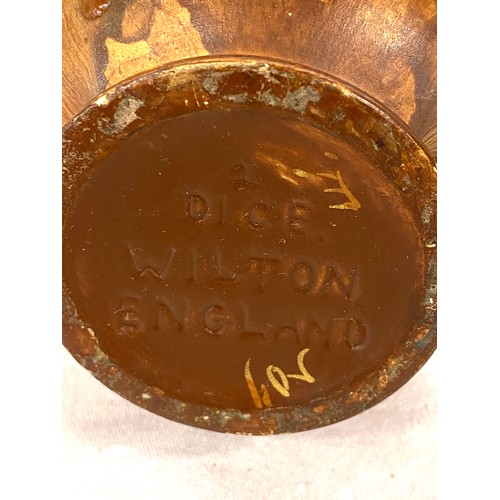 184 - Vintage Dice Wilton clock garniture, small paint chips