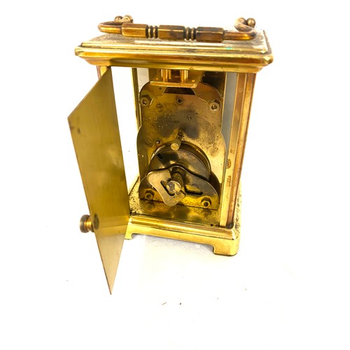 117 - Bayard brass carriage clock, 7 jewel Duverdrey & Bloquel France 79 untested