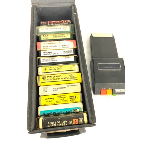 303 - 8 Track player, together with a selection of 8 track cassettes with an 8 track converter