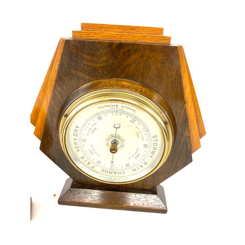 70 - 2 vintage wooden mantle barometers, tallest measures 11 inches