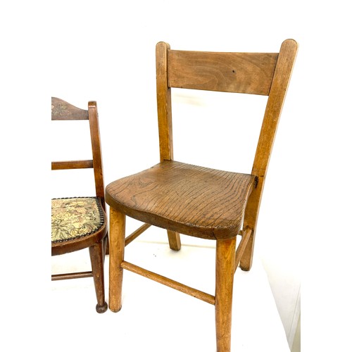 413 - 2 Small vintage children's chairs, approximate height of largest 24 inches