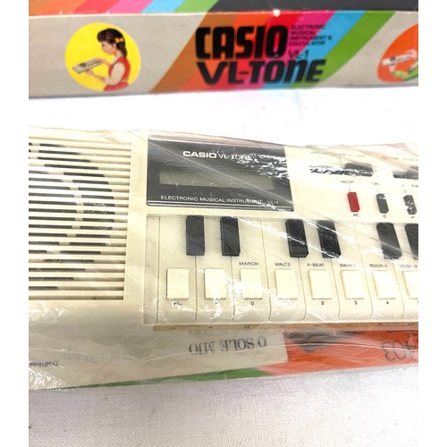 132 - Vintage Casio VL-1 VL-TONE electronic musical instrument and calculator with original box and packag... 