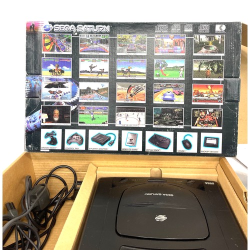 245 - Boxed Sega Saturn console with games, 2 controllers etc untested