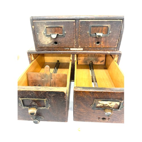 279 - Wooden Shannon card index by Royal Letters, approximate measurements: Height 6 inches, Width 15 inch... 