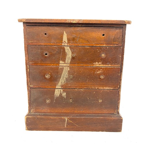 235 - Vintage miniature chest, approximate measurements: Height 13 inches, Width 12 inches, Depth 9 inches