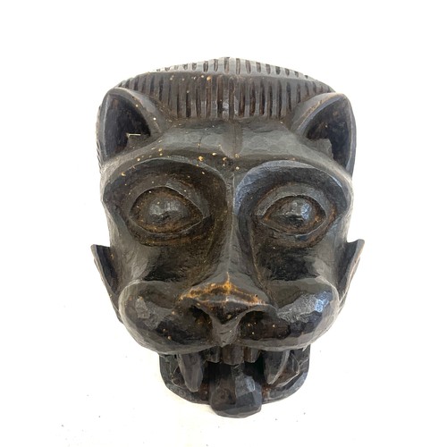 77 - Vintage wooden cat mask, came from the estate of the late artist Robert Lenkiewicz, Plymouth, approx... 