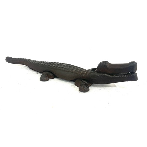 22 - Vintage metal crocodile nut cracker, approximate length 14 inches