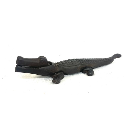 22 - Vintage metal crocodile nut cracker, approximate length 14 inches