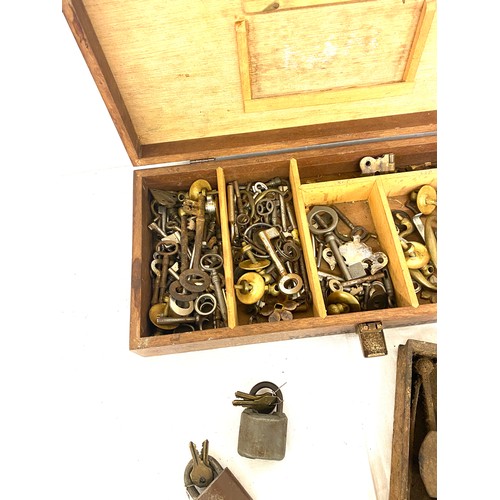 244 - Selection vintage locks, keys, padlocks etc