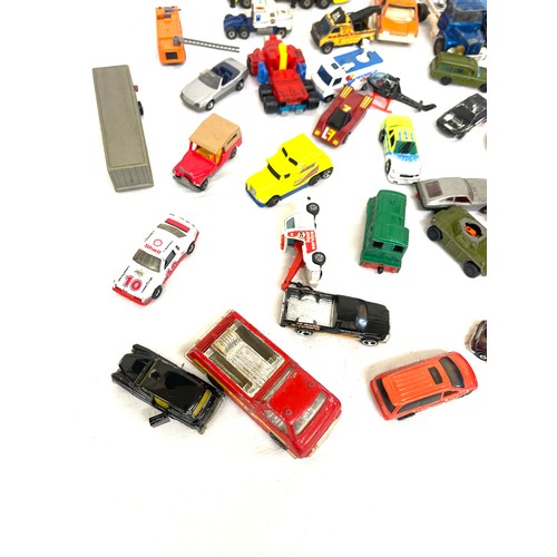 75 - Box of assorted cars includes corgi, hot wheels etc