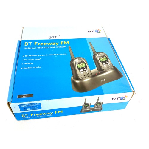 182 - BT Freeway FM walkie talkies in original box