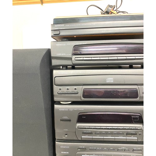 292 - Selection of Kenwood audio equipment to include P-28 turntable, compact disc player, Audio system, E... 