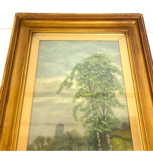 192 - Vintage framed oil painting by T Bailiss, approximate frame measurements: 27.5 inches tall, Width 15... 