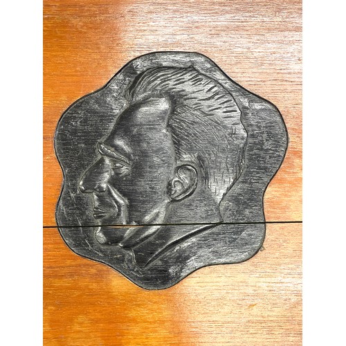 128 - Large vintage carved butlers tray, approximate measurements:  Length 23 inches Width 16 inches