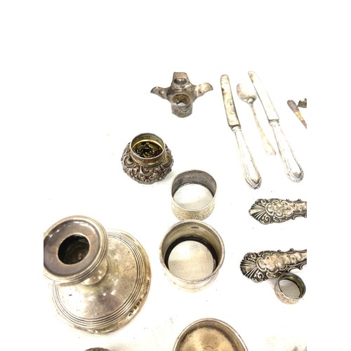 161 - Selection of silver / white metal marked and tested - Scrap pieces