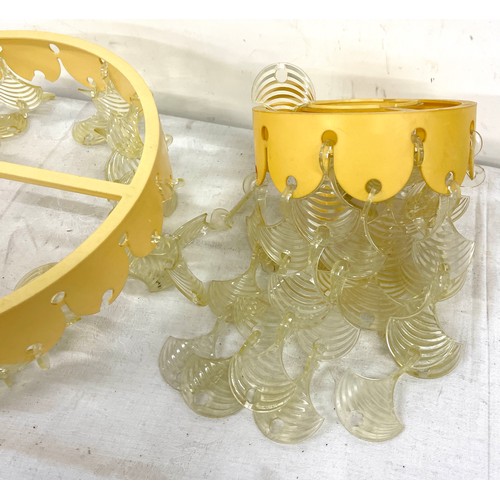 373 - 2 Retro plastic light shades