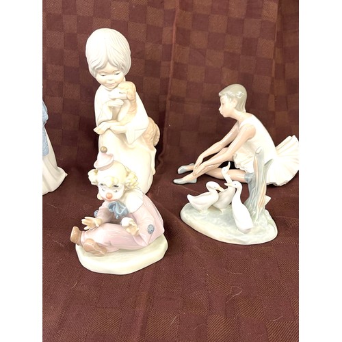 130 - Selection of Nao and Casades etc figures , ballerina figure as damaged hand, otherwise good conditio... 