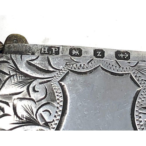 14 - Antique silver vesta case Birmingham silver hallmarks