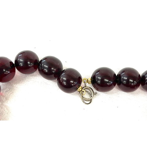 539 - Ladies Cherry bakelite style necklace, approximate weight 76g