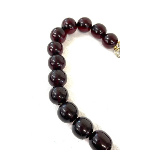 539 - Ladies Cherry bakelite style necklace, approximate weight 76g