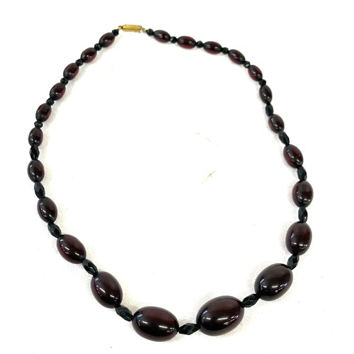 538 - Ladies Cherry bakelite style necklace, approximate weight 35g