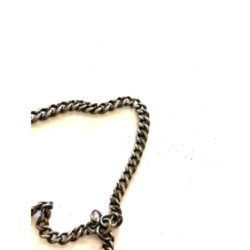 536 - Vintage silver hallmarked Albert chain, approximate weight 29g