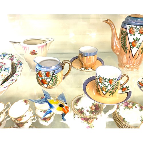 450 - Part oriental tea service to include Royal winton bowls etc