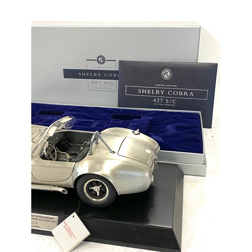 150 - Franklin Mint limited edition Shelby Cobra car 427 S/C 1:12 scale